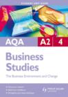 Image for AQA A2 business studiesUnit 4,: The business environment and managing change