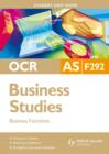 Image for OCR AS business studiesUnit F292,: Business functions : Unit F292