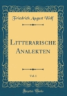 Image for Litterarische Analekten, Vol. 1 (Classic Reprint)