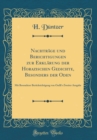 Image for Nachtrage und Berichtigungen zur Erklarung der Horazischen Gedichte, Besonders der Oden: Mit Besonderer Berucksichtigung von Orelli&#39;s Zweiter Ausgabe (Classic Reprint)