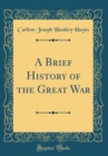 Image for A Brief History of the Great War (Classic Reprint)