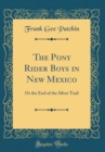 Image for The Pony Rider Boys in New Mexico: Or the End of the Silver Trail (Classic Reprint)
