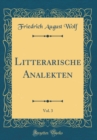 Image for Litterarische Analekten, Vol. 3 (Classic Reprint)