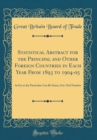 Image for Statistical Abstract for the Principal and Other Foreign Countries in Each Year From 1893 to 1904-05: As Far as the Particulars Can Be States; 31st-33rd Number (Classic Reprint)