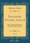 Image for Englische Studien, 1915-16, Vol. 49: Organ fur Englische Philologie Unter Mitberucksichtigung des Englischen Unterrichts auf Hoheren Schulen (Classic Reprint)
