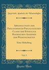 Image for Abhandlungen der Philosophisch-Philologischen Classe der Koniglich Bayerischen Akademie der Wissenschaften, Vol. 5: Erste Abtheilung (Classic Reprint)