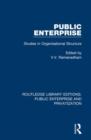 Image for Public enterprise  : studies in organisational structure