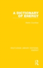 Image for A dictionary of energy