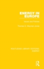 Image for Energy in Europe  : issues and policies