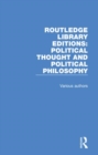 Image for Routledge Library Editions: Political Thought and Political Philosophy