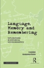 Image for LANGUAGE MEMORY &amp; REMEMBERING