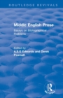 Image for Middle English prose  : essays on bibliographical problems