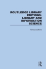 Image for Routledge Library Editions: Library and Information Science