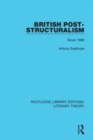 Image for British post-structuralism since 1968