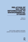 Image for Relation of Sci-Tech Information to Environmental Studies