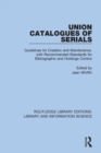 Image for Union Catalogues of Serials