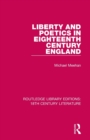 Image for Liberty and Poetics in Eighteenth Century England
