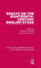 Image for Essays on the Eighteenth-Century English Stage
