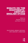Image for Essays on the Eighteenth-Century English Stage