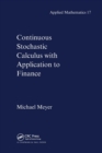Image for Continuous Stochastic Calculus with Applications to Finance