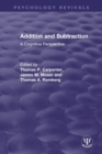 Image for Addition and subtraction  : a cognitive perspective