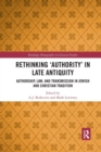Image for Rethinking &#39;authority&#39; in late antiquity  : authorship, law, and transmission in Jewish and Christian tradition