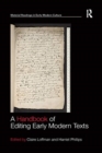 Image for A Handbook of Editing Early Modern Texts