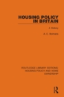 Image for Housing Policy in Britain