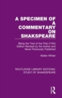 Image for A Specimen of a Commentary on Shakspeare