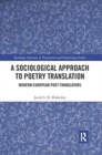 Image for A Sociological Approach to Poetry Translation