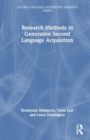 Image for Research Methods in Generative Second Language Acquisition