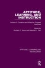 Image for Aptitude, learning, and instructionVolume 3,: Conative and affective process analyses