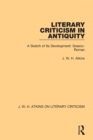 Image for Literary Criticism in Antiquity