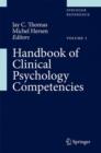 Image for Handbook of Clinical Psychology Competencies