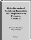Image for Finite-dimensional Variational Inequalities And Complementarity Problems.