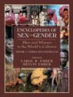 Image for Encyclopedia of Sex and Gender: Men and Women in the World&#39;s Cultures Topics and Cultures A-K - Volume 1; Cultures L-Z - Volume 2