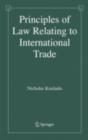 Image for Principles of law relating to international trade