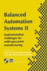 Image for Balanced Automation Systems II: Implementation challenges for anthropocentric manufacturing