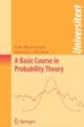 Image for A basic course in probablity theory