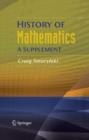 Image for History of Mathematics : A Supplement