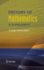 Image for History of mathematics: a supplement