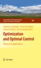 Image for Optimization and optimal control: theory and applications