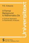 Image for A Formal Background to Mathematics 2a
