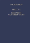 Image for Selecta I - Research Contributions