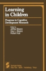Image for Learning in Children : Progress in Cognitive Development Research