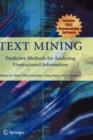 Image for Text mining  : predictive methods for analyzing unstructured information