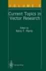 Image for Current Topics in Vector Research