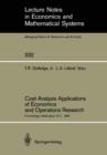 Image for Cost Analysis Applications of Economics and Operations Research : Proceedings of the Institute of Cost Analysis National Conference, Washington, D.C., July 5–7, 1989