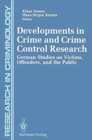 Image for Developments in Crime and Crime Control Research