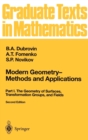 Image for Modern Geometry — Methods and Applications : Part I: The Geometry of Surfaces, Transformation Groups, and Fields
